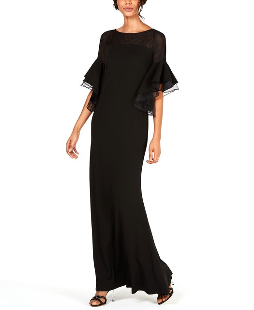 calvin klein black formal dress