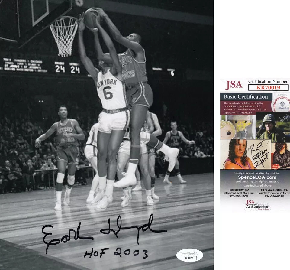 Earl Lloyd Autographed Signed JSA COA 8x10 HOF NBA 1955 Champ the Jackie Robinson of the NBA 