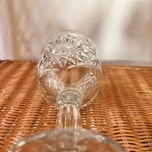 Vintage Libby brilliant Pressed Glass Water Goblet Wine Barware Drinkware - Picture 10 of 11