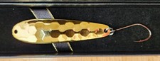 24K gold plated Trolling Spoon (Hex pattern) 3&1/4 in. by Reimagined Tackle