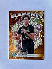 2023-24 Bowman’s Best Baba Miller Elements of the Game Gold Refractor SSP #13/50