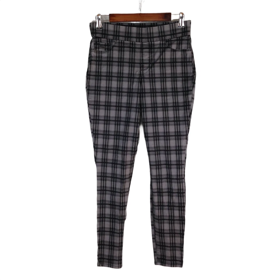 Nine West Heidi узкие брюки женщин 6 серый клетку эластичный пояс комфорт - Изображение 2 из 4