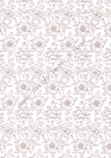 Brown Taupe Toile White Floral Flower Vine Vinyl Contact Paper Drawer Liner
