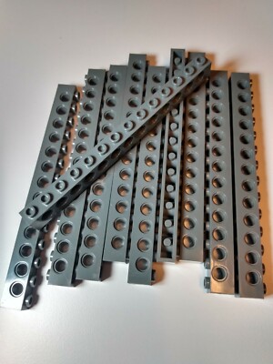 New Dark Bluish Gray 1x14 Technic Brick  10 Pieces   Custom & Compatible
