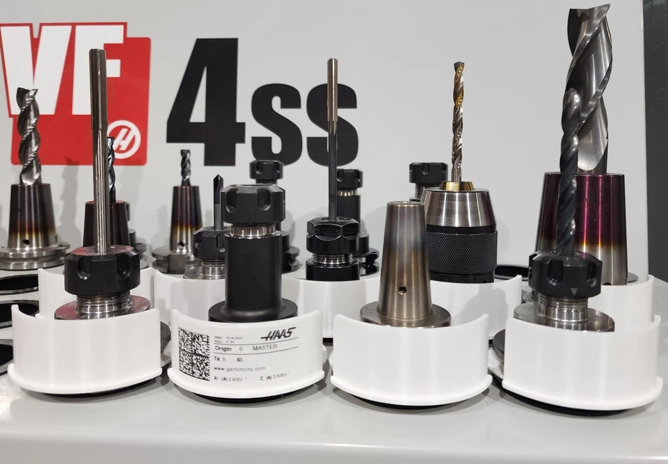 10 pack HAAS CNC CAT40 V Flange Tool Holder ID Tags with Rack Friendly Design - Image 2 of 4