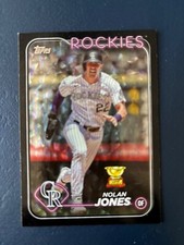 2024 Topps Series 2 Nolan Jones Black Foil Super Box RC #374 Rockies
