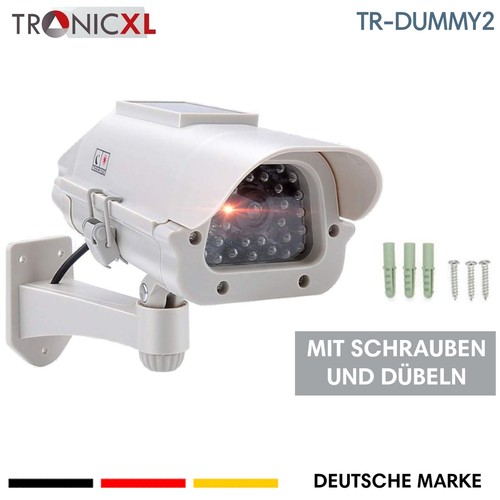 4x Modello Premium Solare Sorveglianza Telecamera Finto Esterno LED Luci Profi - Afbeelding 9 van 10