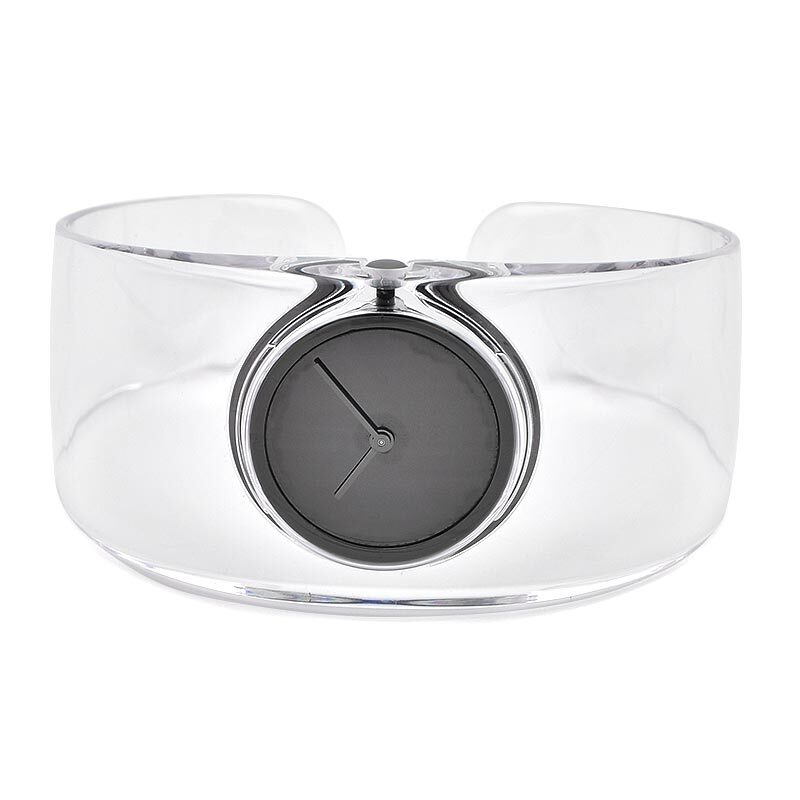 ISSEY MIYAKE NY0W007 Black Clear Bangle Quartz Watch O Designe