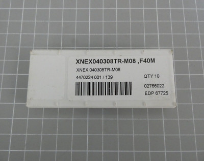 10 x SECO Wendeschneidplatte XNEX 040308TR-M08 F40M