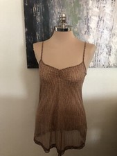 VINTAGE VICTORIA  S SECRET Python Print Mesh Stretch Nightie Lingerie SIZE SMALL
