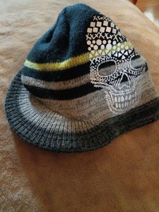 sock hat with bill