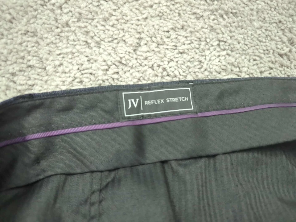 Pantalones de vestir Jack Victor JV para hombre 50R negros pierna recta reflejo elástico clásico Foto 4 de 4