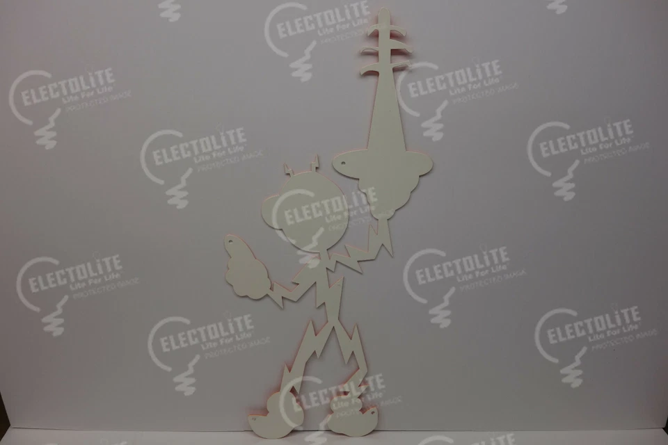 Reddy Kilowatt HOLDING ELECTRIC TOWER DIE CUT HEAVY SIGN ELECTRICIAN GIFT!  - Image 3 of 3
