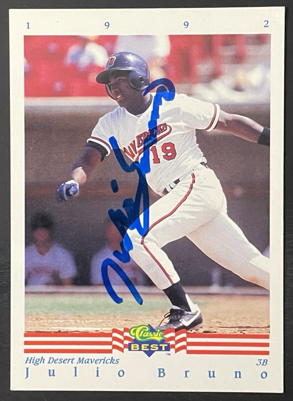 1992 Classic Best Signed #23 Julio Bruno High Mavericks Autographed Card