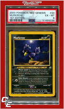 Neo Genesis 24 Murkrow 1st Edition PSA 6