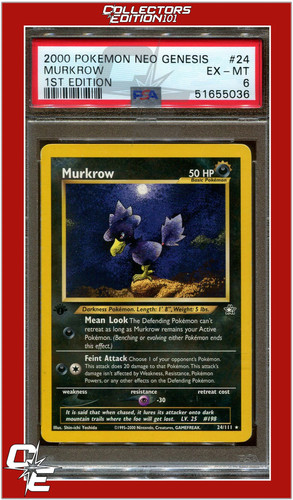 Murkrow (1st Edition) graded PSA 6 for sale on eBay