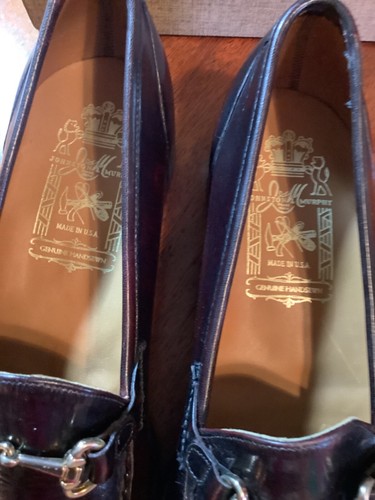 JOHNSTON & MURPHY MENS 11B BURGUNDY BIT LOAFER NEW IN BOX - Picture 4 of 7