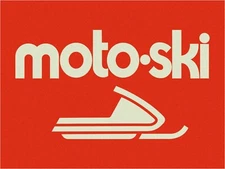 Moto-Ski Snowmobiles Dealer 9" x 12" Metal Sign