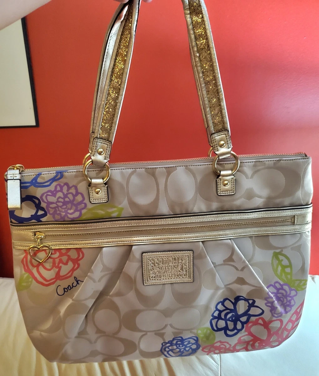 Coach poppy tote hotsell