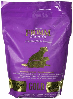 purple dog food bag