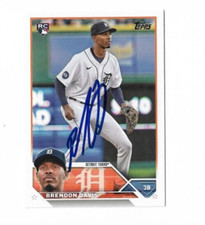 Detroit Tigers BRENDON DAVIS  Signed 2023 Topps Card #494