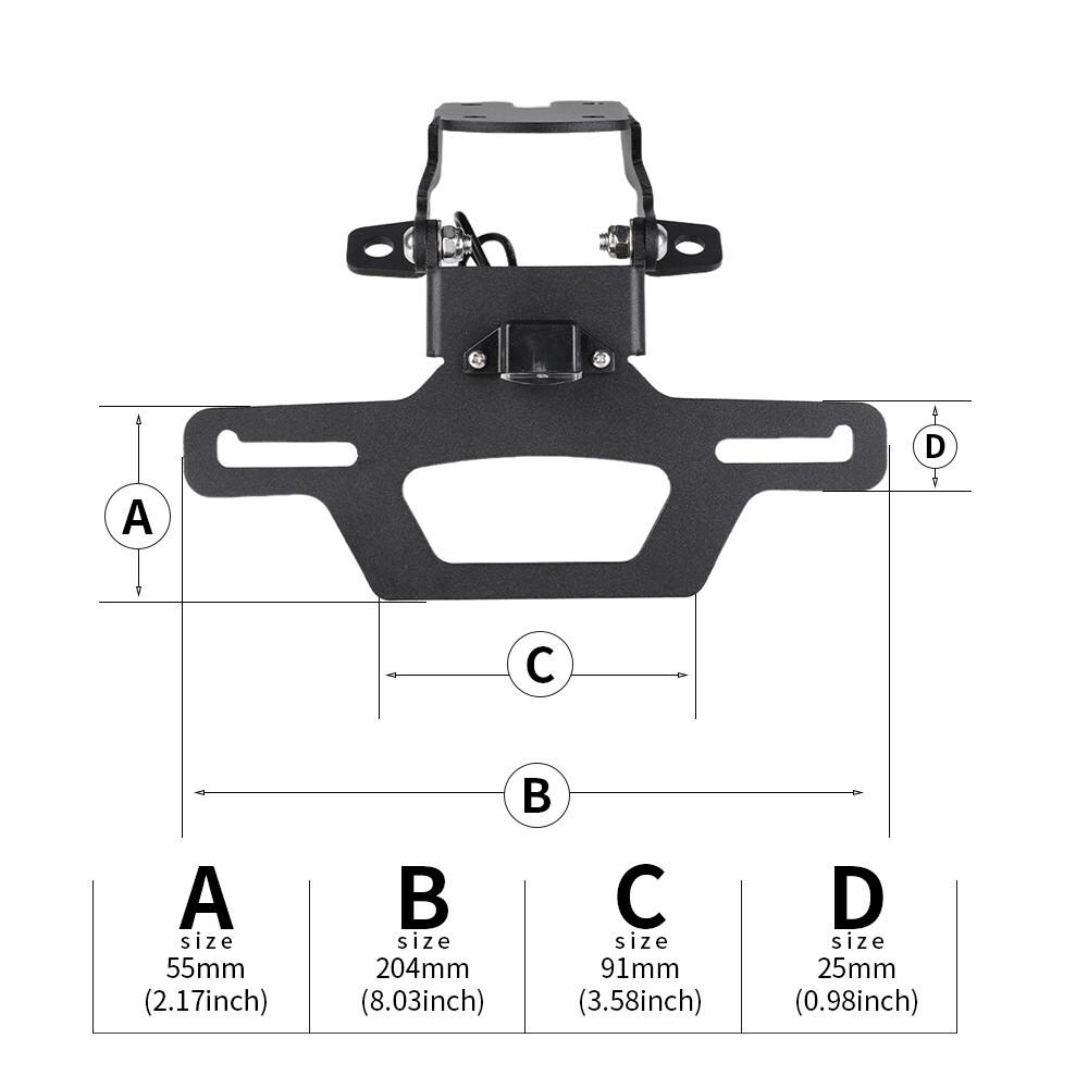 Adjustable Folding Fender License Plate Holder For KAWASAKI NINJA