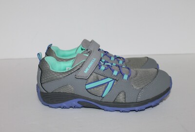 Merrell Girls Hiking Shoes M- Outback Low Sneakers Size 6,5 M Youth Gray Purple