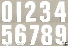 WHITE 7" GARDEN WHEELIE BIN HOUSE NUMBER VINYL LABELS STICKERS SELF ADHESIVE 