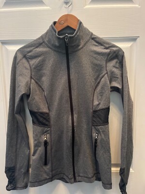 PRE-OWNED WOMEN'S ROXY DRY FLIGHT ZIP UP JACKET- GRAY- MEDIUM