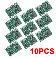 10PCS Micro-USB TP4056 3.7V Charger Module w/ Step-up Boost  DC 5V 9V 12V 27V