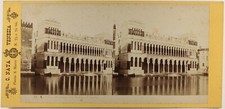 Italy Venice Fondaco Dei Turch C1865 Photo Carlo Naya Stereo Vintage Albumen