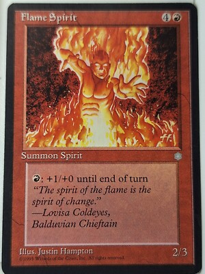 Flame Spirit - Ice Age - Magic the Gathering MTG Nice!