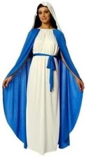 Adults Virgin Mary School Nativity Christmas Fancy Dress Costume