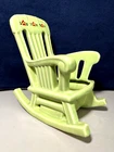 Vintage McCoy Ceramic Rocking Chair Planter Hand Painted Glazed 9" Tall