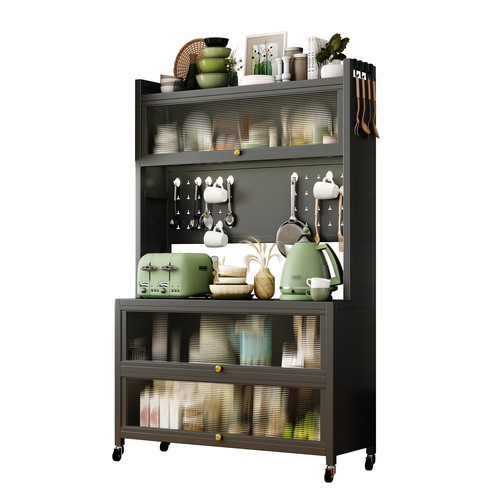 Kitchen Bakers Rack Microwave Stand Removable Portable Bar Table Cabinet - Picture 5 of 13
