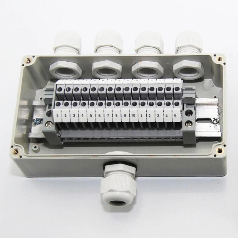Waterproof Wiring Junction Box 158*90*60mm & UK2.5B Din Rail Terminal Blocks Kit - Image 3 of 4
