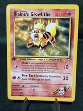 Blaine's Growlithe Gym Heroes 35/132 1st Edition Pokemon Card on eBay