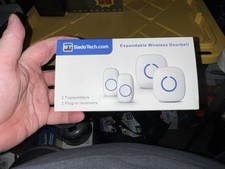 Wireless Doorbell KIT TWO RECEIVERS  TWO BUTTONS , White w/ LEDs 1000Ft RANGE