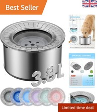 Large Dog Water Bowl 1 Gallon | No Spill, Anti Splash, Stainless Steel Car Do...