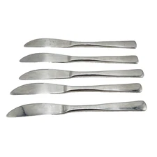 5 Stainless Steel Spain Dinner Knives Fiddle Kitchen Flatware Silverware 