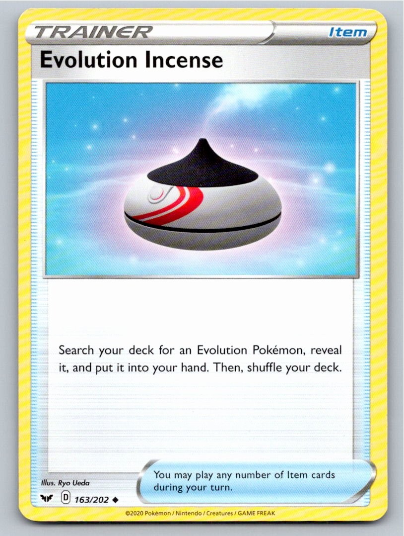 2020 POKEMON EVOLUTION INCENSE SWORD & SHIELD 163/202 UC NM A81827 FREE S&H