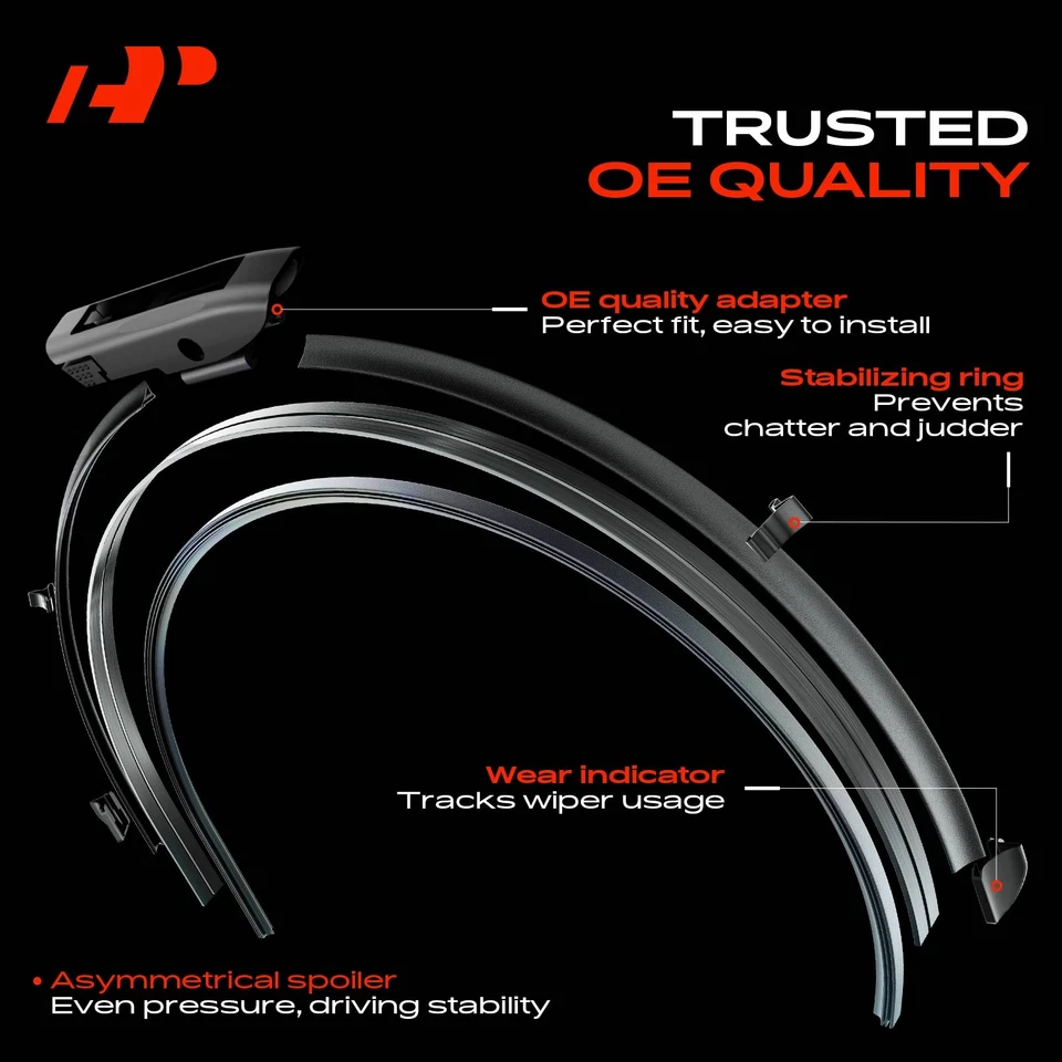 Limpiaparabrisas delantero A-Premium 2 piezas 23" y 23" para Saab 9-5 2008 2009 Foto 4 de 4