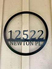 Address Sign Custom Sleek Modern Satin Black
