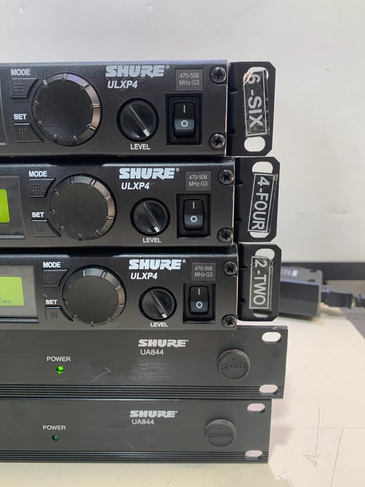 LOTE DE 2: ANTENA SHURE UA844 UA844SWB UHF SISTEMA PWR DIST + SHURE ULXP4 470-506 Foto 4 de 4