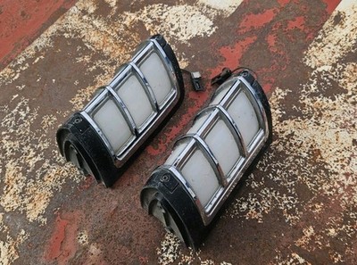 Pair OE 1967 Chevy Impala Front Corner Park Lights Lamps Assy Caprice Lenses