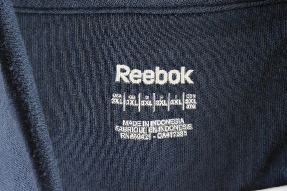 Reebok Mens Blue Sports Hoody Sweatshirt Jumper Logo Size 3XL XXXL Big Size - Image 4 of 4