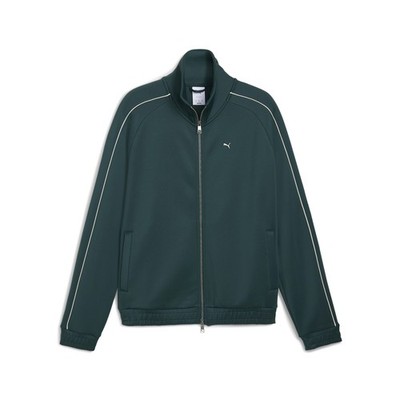 PUMA T7 Scuba Track Jacket Mens Green Casual Athletic Outerwear 63233075