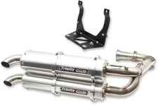 Trinity Racing Stage 5 Dual Exhaust System - Brushed Muffler TR-4161D 1830-0438