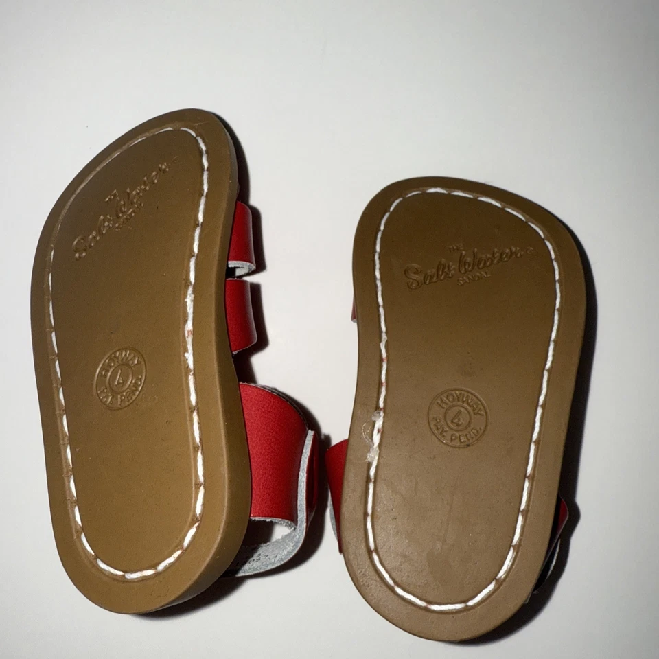 ZAPATOS ROJOS ORIGINALES AGUA SALADA NUEVOS SIN ETIQUETAS Bebés Talla 4c Foto 3 de 4