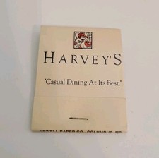 RARE Matchbook Harvey's Casual Dining At Its Best UNSTRUCK Newell Paper